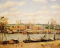 view of the cotton mill at oissel near rouen 1898 Camille Pissarro Landscapes stream